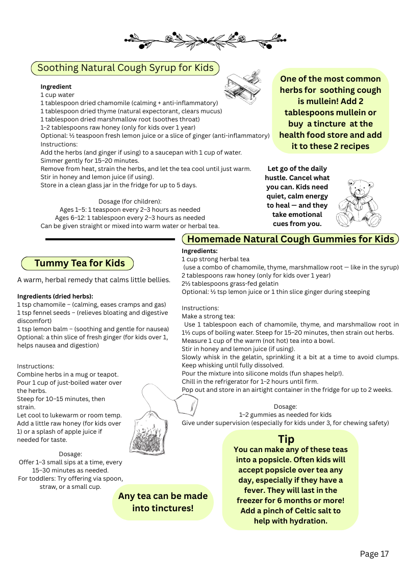 Silverweed Herbalism - At Home Herbalism for the Average Family - E-BOOK