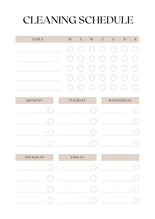 Home Cleaning Checklist