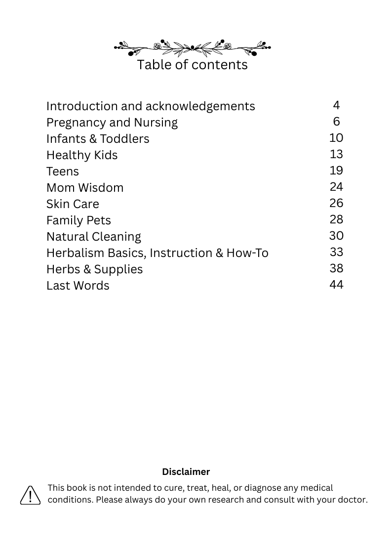 Silverweed Herbalism - At Home Herbalism for the Average Family - E-BOOK