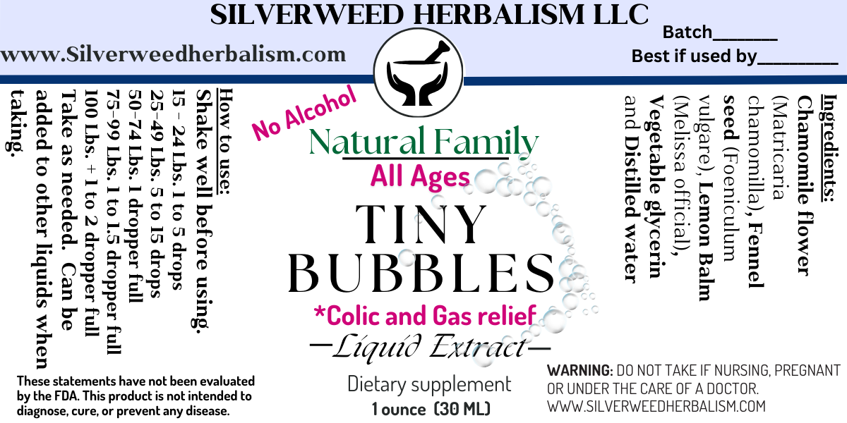 Silverweed Herbalism - Tiny Bubbles Tummy Relief